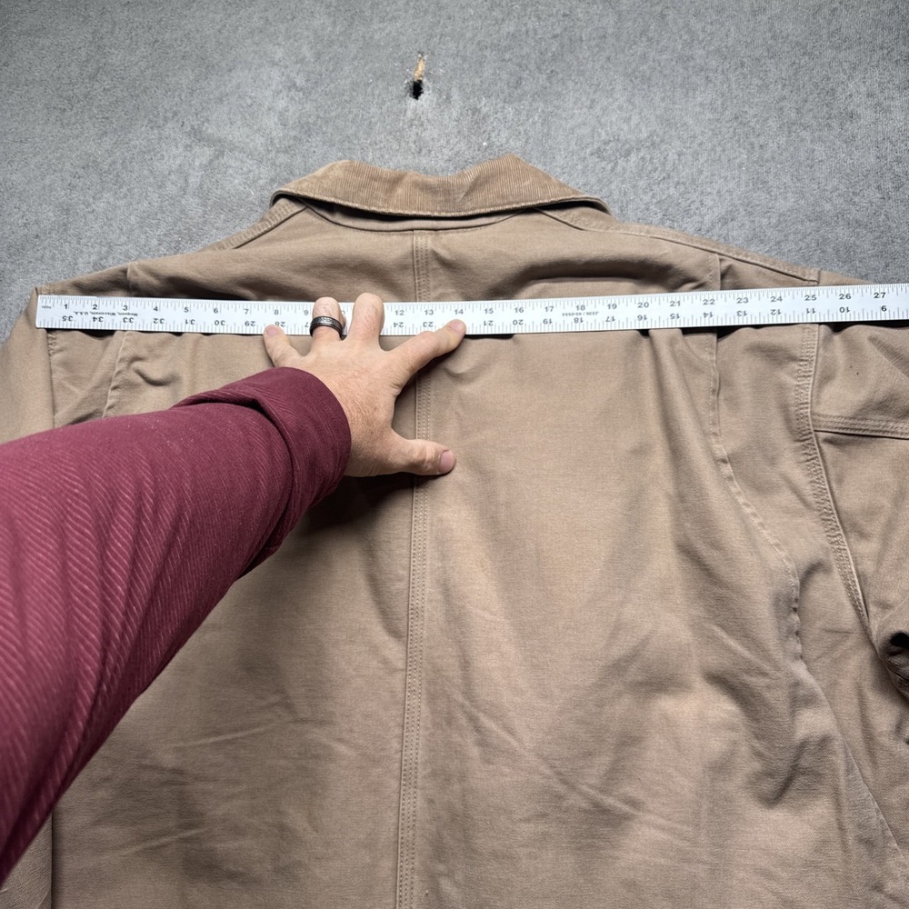 Carhartt Duck Chore Coat Jacket 4XL Tall Tan Blanket Lined Made in USA Workwear - Picture 13 of 15